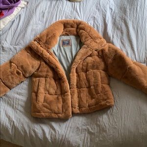 Abercrombie and Fitch Faux Fur Mini Puffer